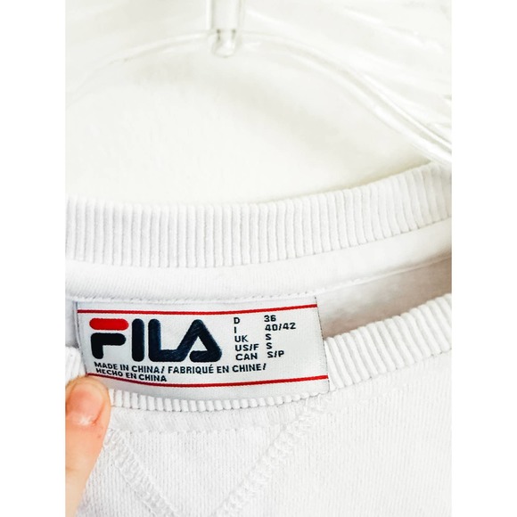 FILA Vintage Style white  Crewneck Sweatshirt - Picture 4 of 5